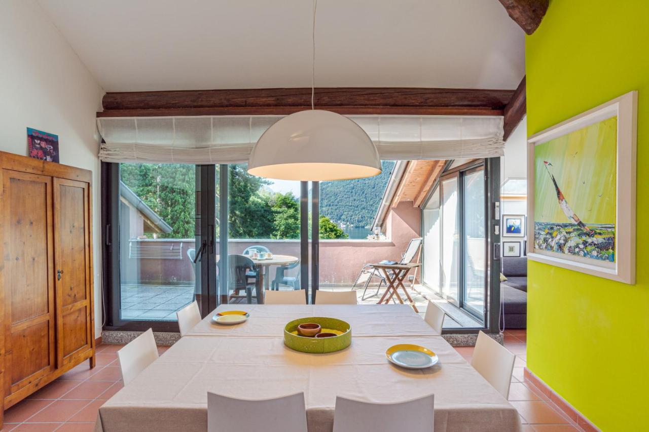 Apt With Terrace And Shared Pool! Lake View! Lägenhet Nesso Exteriör bild